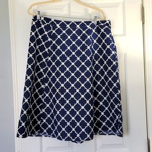 Blue and white skirt